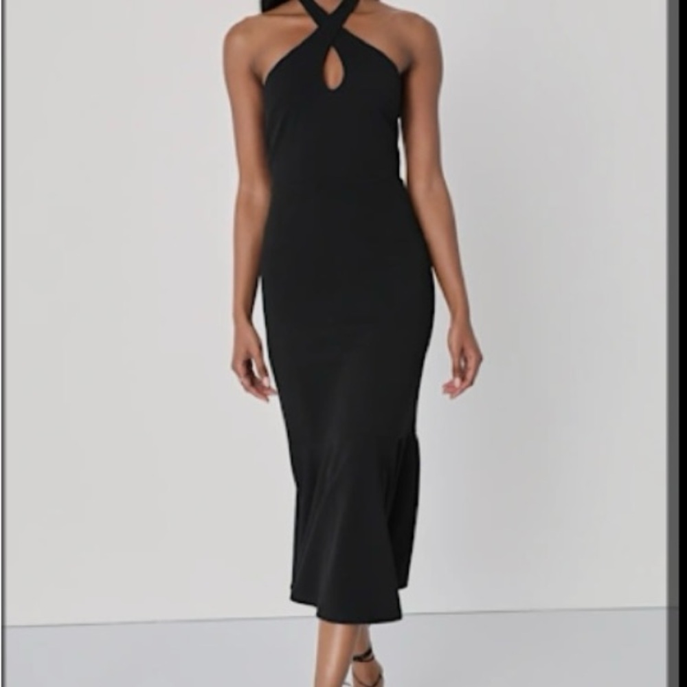 Elegant Lulus Black Halter Dress